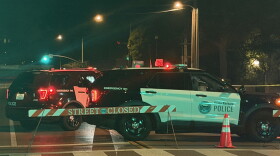 Santa Barbara Police at the scene of a fatal hit-and-run collission Friday night