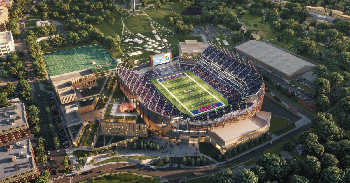 University of Kansas released designs for a new 250 million football