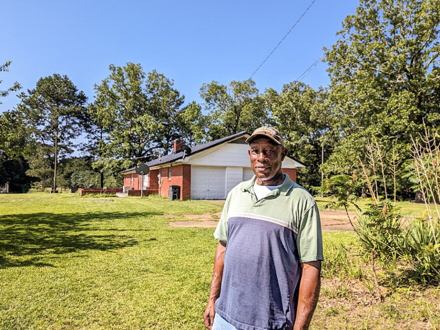 Alonzo Miller poses for a photo at his farm in Louisville, Mississippi on June 20, 2023.