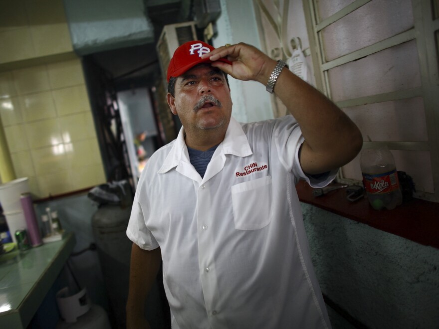 Onil Lemus is the owner of Chin, a small restaurant in Mariel. Three of his brothers left for the United States in the 1980s and '90s. He says the mood is changing for the better in Mariel, thanks to the construction of the port and the loosening of restrictions on private businesses.