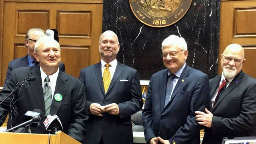 GOP legislative leaders discuss the details of the final road funding package.
