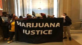 Advocates to legalize marijuana in New York demonstrate at the State Capitol in June.