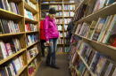 Shoppers browse among the narrow rows of books at The Book Loft of German Village in Columbus, Ohio. (Jonathan Elderfield/AP)