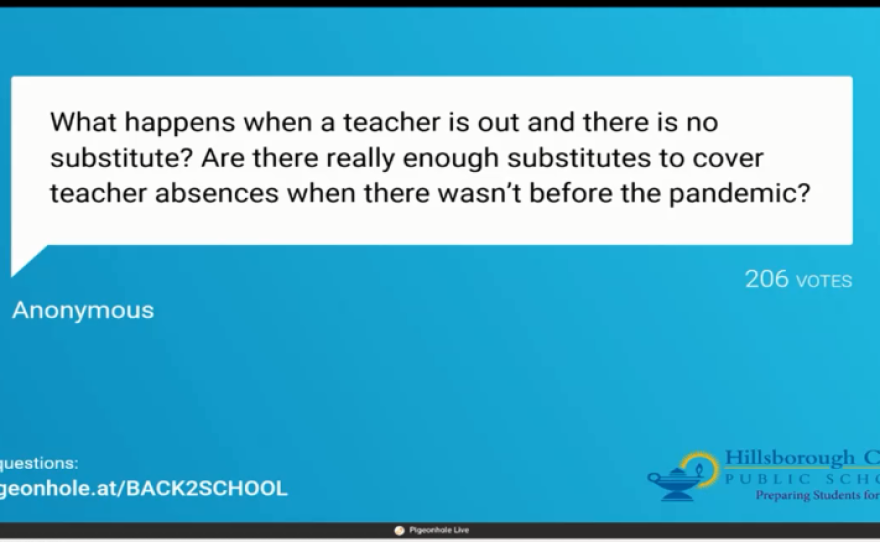 The virtual townhall addressed questions from parents and district employees.