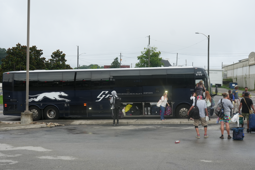 Passengers are dropped off in East Knoxville on July 22, 2026.