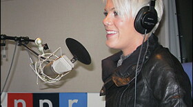 Alecia Moore, also known as Pink, sits for a recent interview with Michel Martin at NPR New York.
