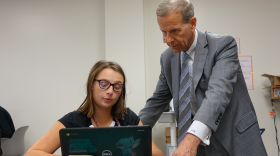 Frank Brogan, the U.S. assistant secretary for elementary and secondary education, visited Purdue Polytechnic High School on Sept. 12, 2018 as part of the U.S. Education's national back to school tour.