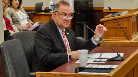 Lt. Gov. Mike Kehoe presents his budget requests to the Missouri House Budget Committee on Wednesday, Feb. 7, 2024.