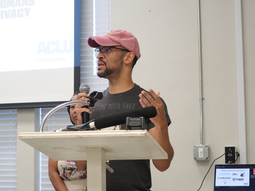 Ward 2 Councilman James Cooper speaks at the Get the Flock Out: Town Hall on May 27.