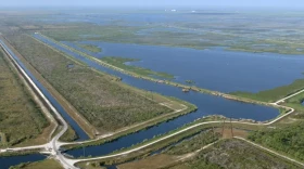 Fiscally-constrained Okeechobee County is dominated by water conservation land.
