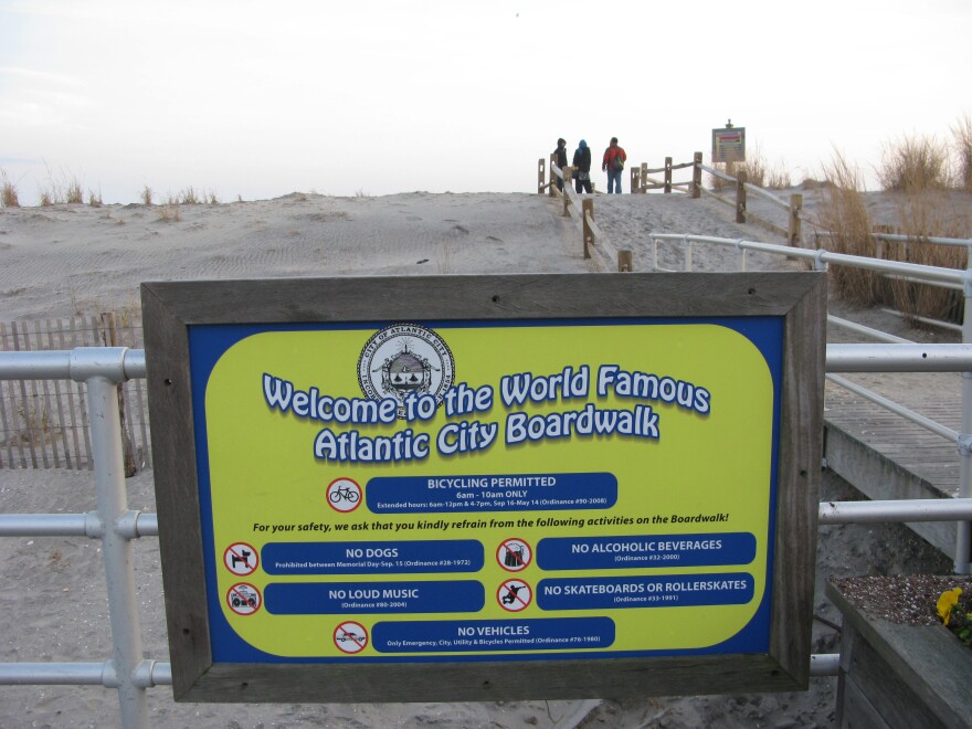 Rumors of the demise of Atlantic City's boardwalk were greatly exaggerated — only a small part was damaged. Now city and tourism officials are trying to draw people back.