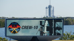 SpaceX's Falcon 9 rocket stands ready to launch Crew-10 from NASA's Kennedy Space Center. An attempt to launch the crew Wednesday was called off.