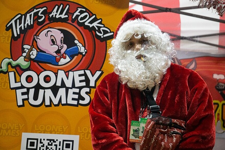 Stoner Santa at Rochester Winter Cannabis Carnival.
