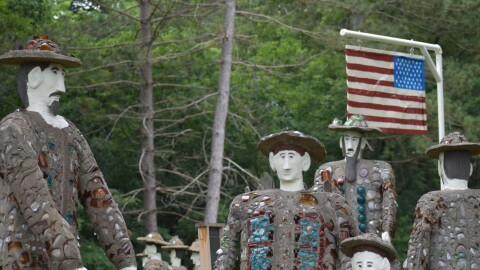 Fred Smith’s Concrete Park holds over 200 statues created out of concrete and other materials, all made by a retired lumberjack named Fred Smith