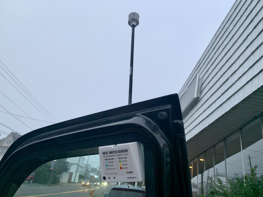 Each team used a heat watch sensor to track the actual temperatures along routes in Lackawanna and Luzerne counties.