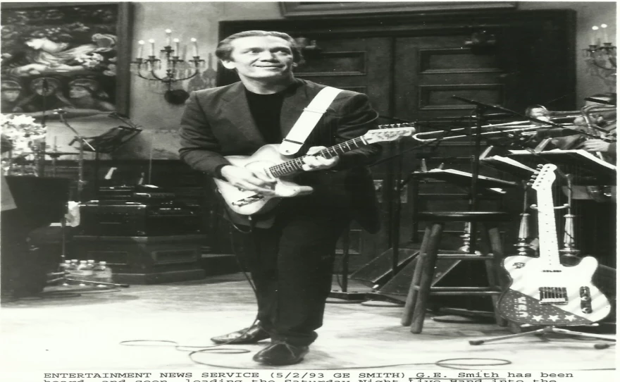 G.E. Smith onstage during a taping of Saturday Night Live