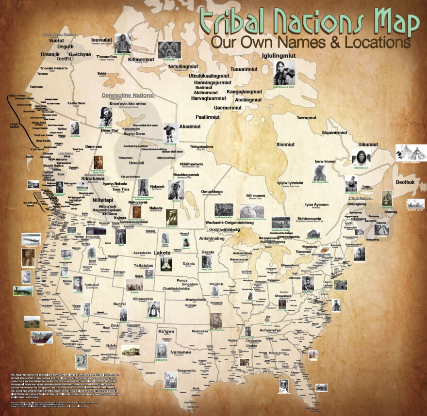 Carapella has designed maps of Canada and the continental U.S. showing the original locations and names of Native American tribes. <a href="https://www.tribalnationsmaps.com/store/p315/Tribal_Nations_-_48%22x55%22.html" target="_blank">View the latest version of this map.</a>