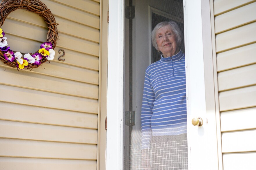 Retired nurse Anne Herz says the lockdown has helped her complete her spring cleaning earlier than usual. "I do miss seeing my family," she says.