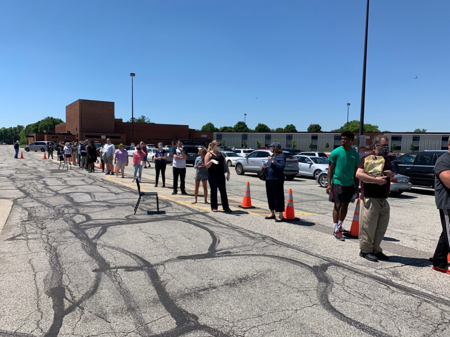 Polling stations across Marion County saw long lines Tuesday.