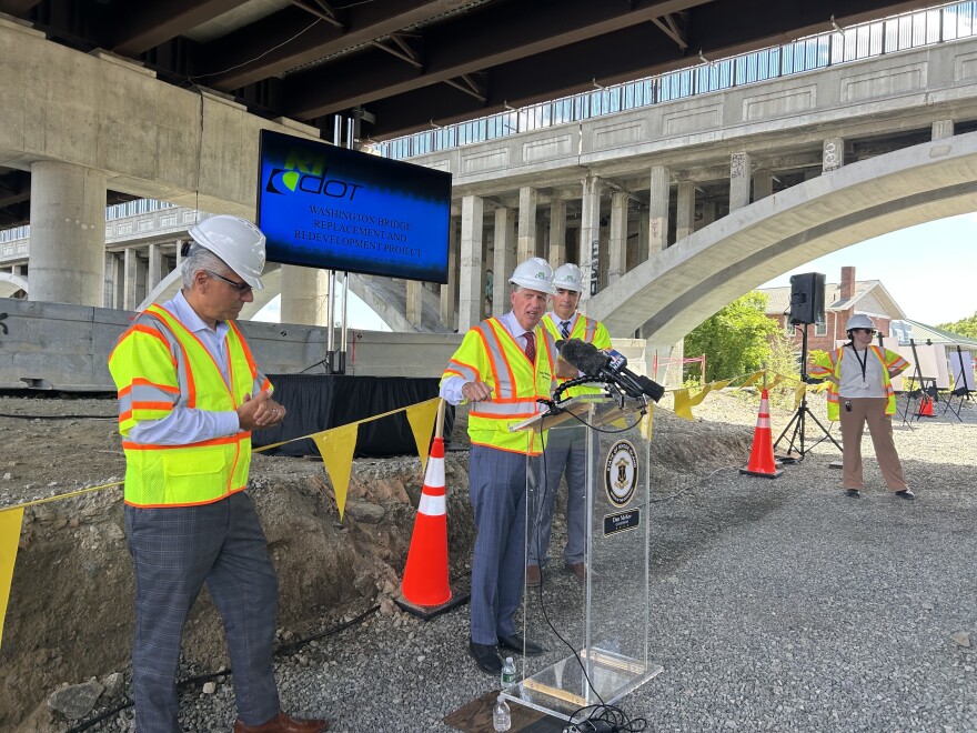 Governor Dan McKee provided an update about the reconstruction of the Washington Bridge on Wednesday August 19, 2026.