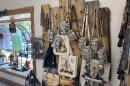 Display wall showing a variety of Bigfoot merchandise for customers.