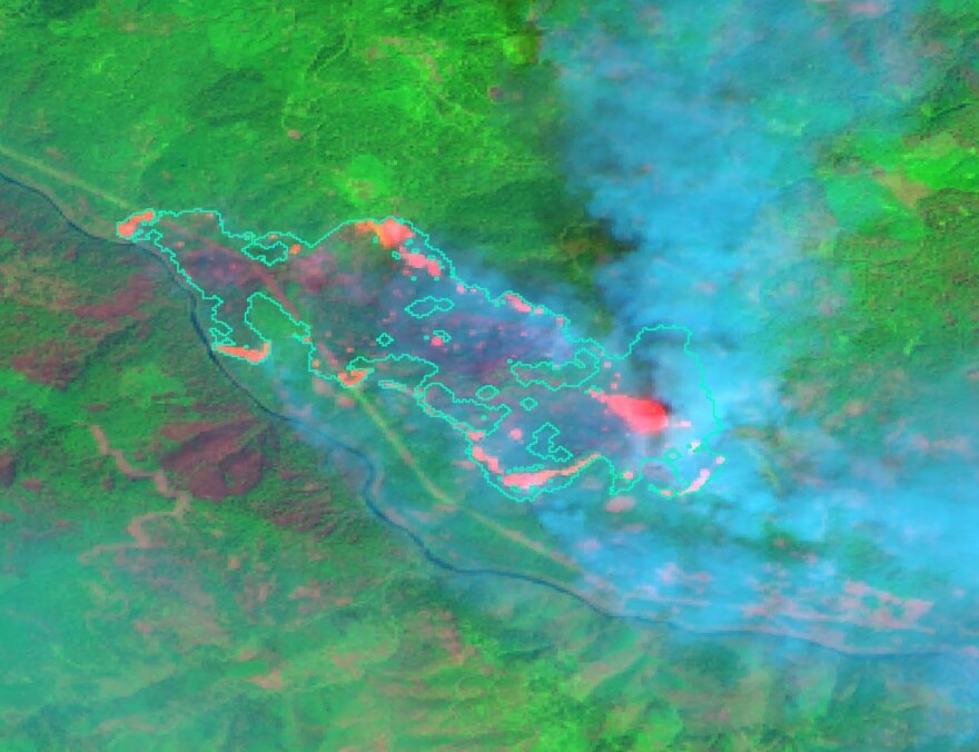 Jack fire satellite image