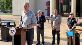 National Weather Service Director Ken Graham fields questions from reporters in Roanoke. (Image: Nick Gilmore)