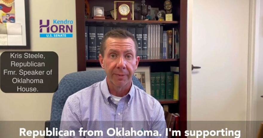 Kris Steele in a video message endorsing Kendra Horn