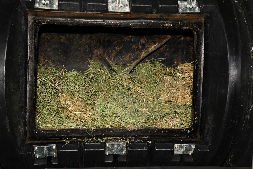 Close up of the composting vessel used in 2018 research trial at Washington State University.