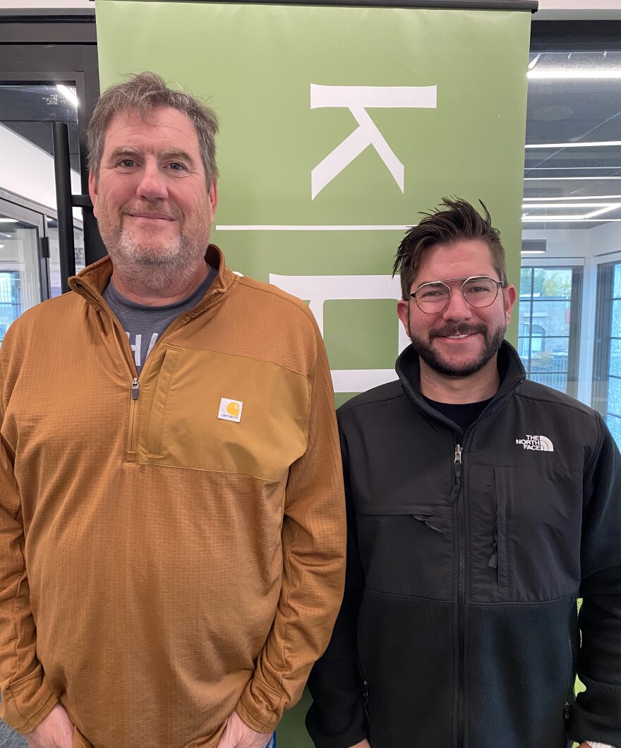 Photo of Tim Sanderson and Conor Campobasso at KPCW