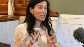 Onondaga County Legislature Chair Nicole Watts speaks to reporters after Tuesday's session.