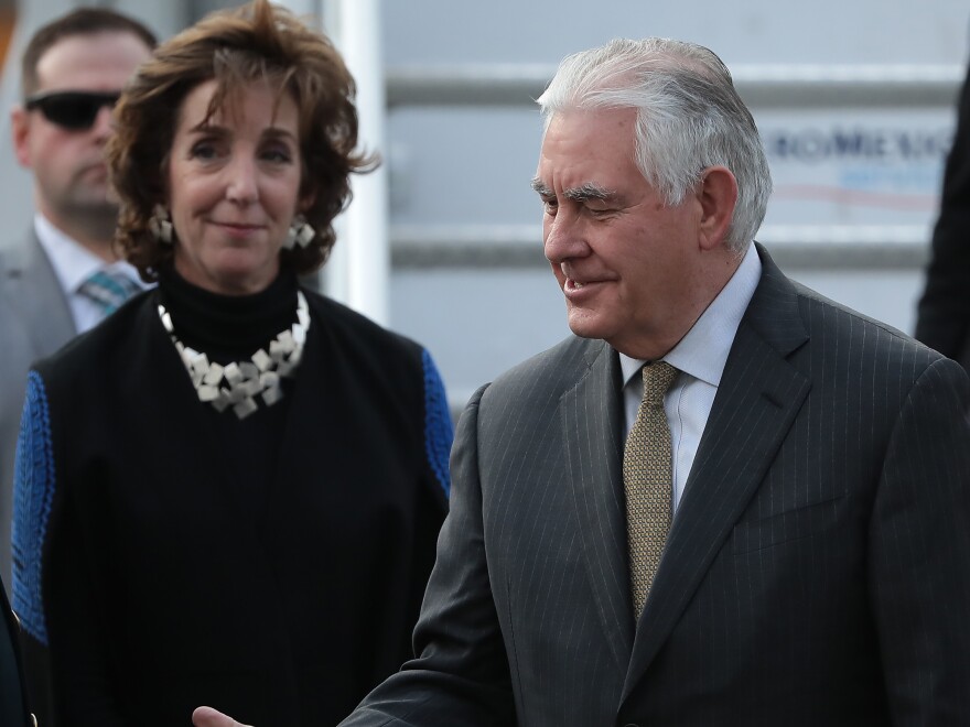 U.S. Ambassador to Mexico Roberta Jacobson has handed in her resignation. She is pictured with Secretary of State Rex Tillerson in Mexico City last month.