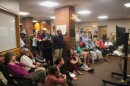 A crowd squeezed into Keene City Hall for a special council meeting on Monday, Aug. 17, 2026 to figure out next steps after several ICE arrests in the city last week.