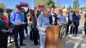 Some Ventura County community leaders called for ICE to reigned in at a media event outside of the ICE field off ice in Camarillo.