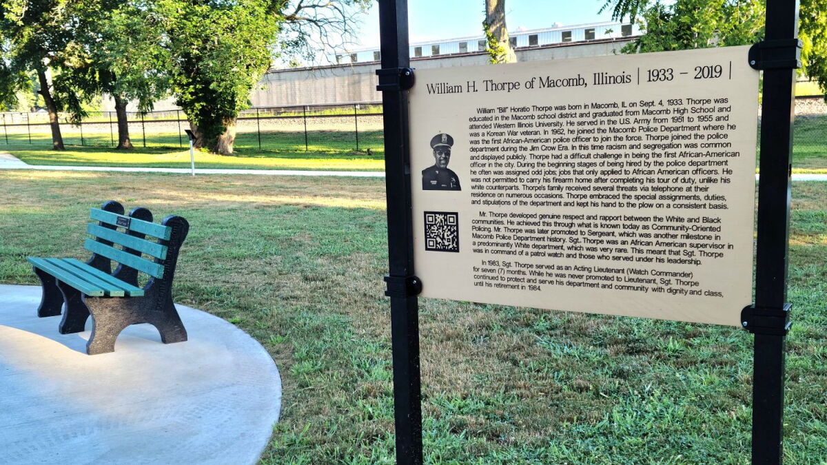 Macomb dedicates park in honor of its first Black police officer