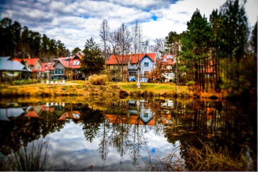 Arcadia Cohousing, Carrboro, N.C. The first cohousing community in North Carolina. It started in in the 1990s. Founded by architect Giles Blunden.