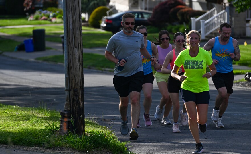 Runners train with the Barrier Breakers in Scranton.