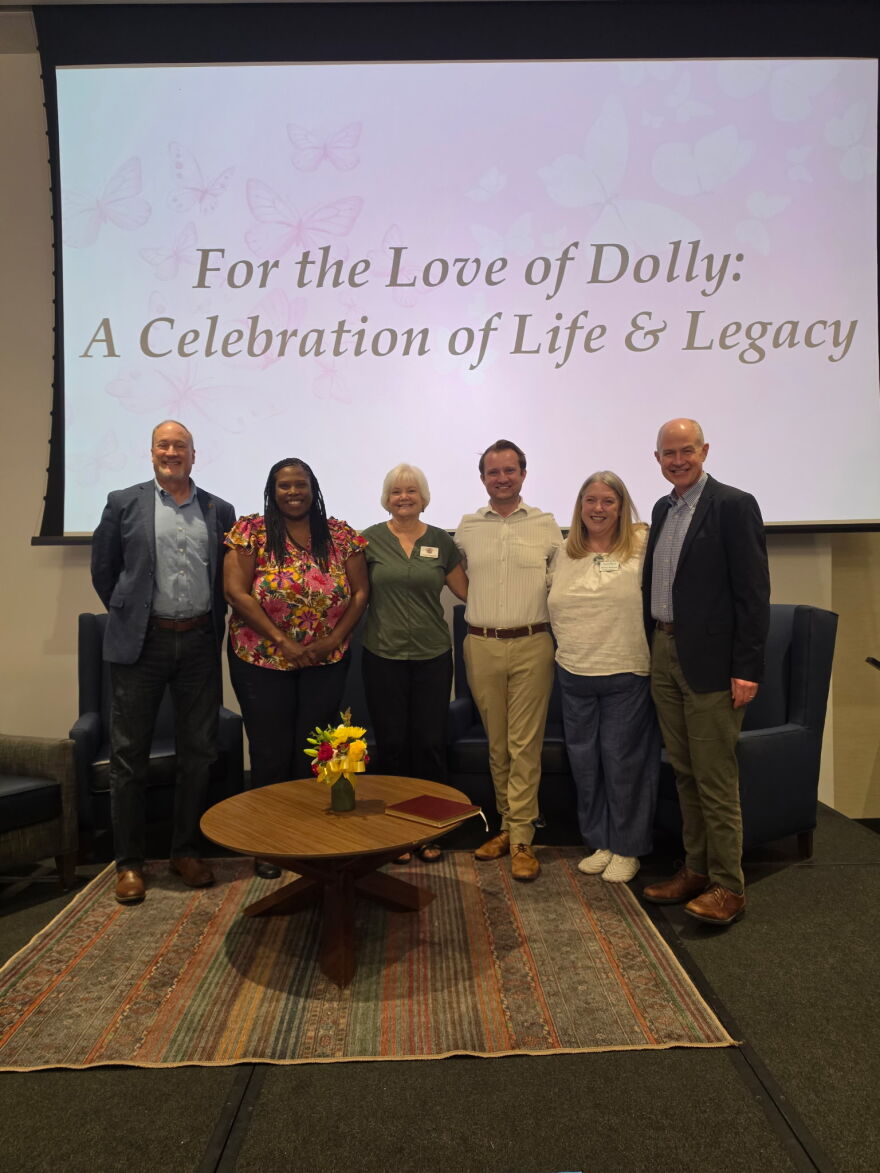 Panelists for "For the Love of Dolly:  A Celebration of Life & Legacy"
Ron Roach, Ph.D.
Chair and Professor, Department of Appalachian Studies; Director, Center of Excellence for Appalachian Studies and Services, ETSU

Melissa Roberts
Executive Director, Birthplace of Country Music

Laurie Paulonis
Director, Sullivan County Imagination Library

Nathan Farnor 
Community Engagement Specialist, ETSU | Dolly Parton superfan