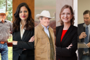 May 2026 Texas primary runoff nominees from left to right: Kevin Pounds, Alison Fox, Tom Sell, Traci Baxa, Jordan Rackler.
