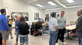 Attendees of the 56-bed Bena shelter ribbon-cutting ceremony gather on Aug. 26, 2026.