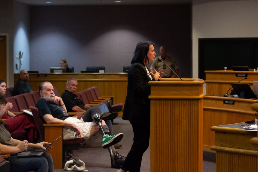 County resident Samantha Hughes told the board of supervisors that the community would express its frustration with their decision at the ballot box.