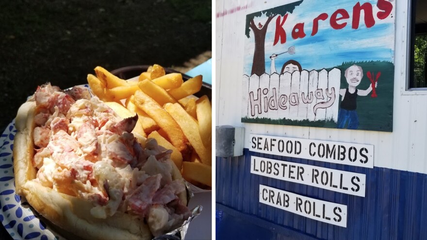 "My wife and I stumbled on this place while cruising coastal Maine in 2019 and we got the biggest and tastiest lobster rolls I've ever eaten," said Karen's Hideaway patron JS O'Connor.