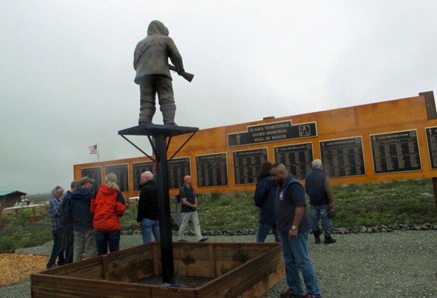 The Wall of Honor at the Alaska Territorial Guard Park in Bethel, which David Trantham Jr. was instrumental in creating.