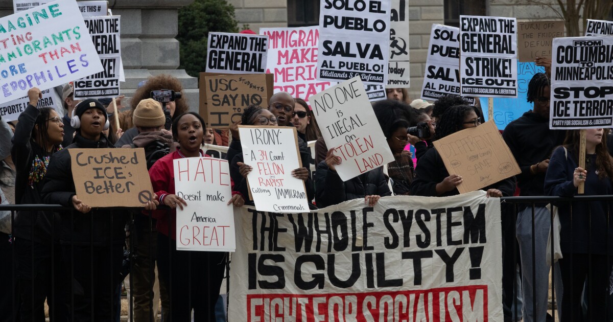 SC students, activists protest ICE activity on day of national strikes