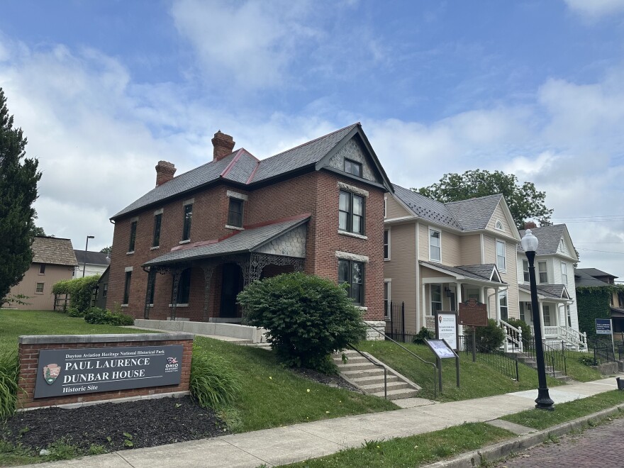 The recently renovated Paul Laurence Dunbar House at 219 N. Paul Laurence Dunbar Street (formerly N. Summit) in Dayton, Ohio.