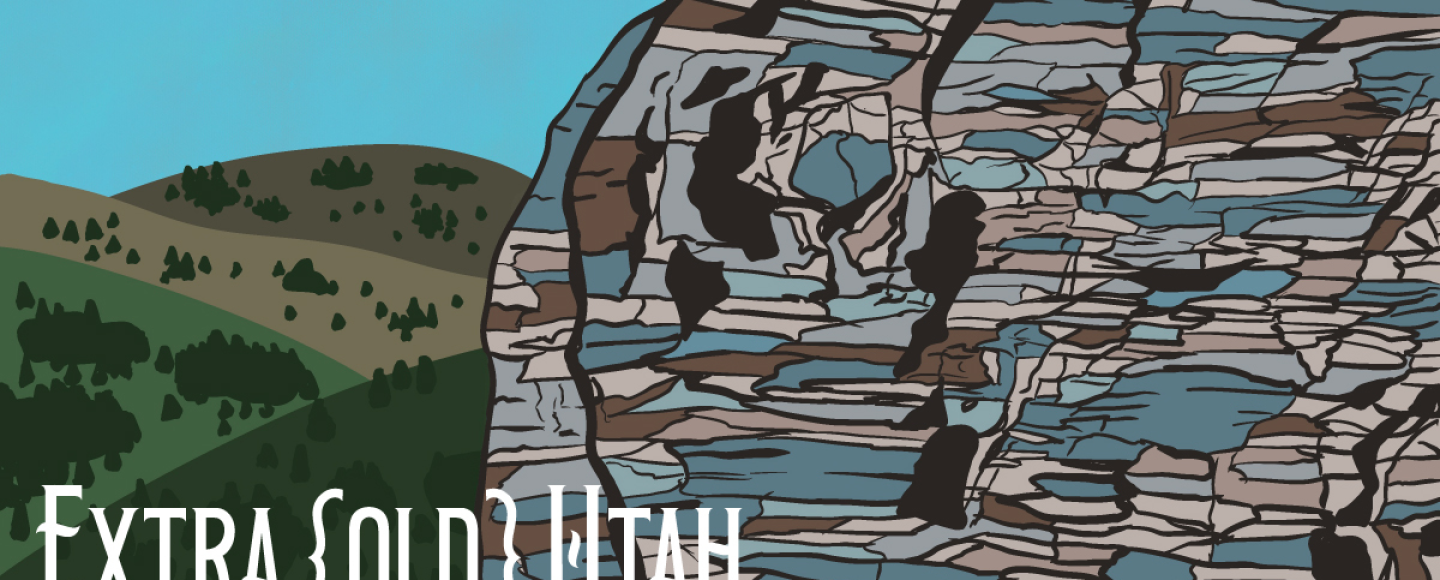 An illustration of the oldest rock in Utah.