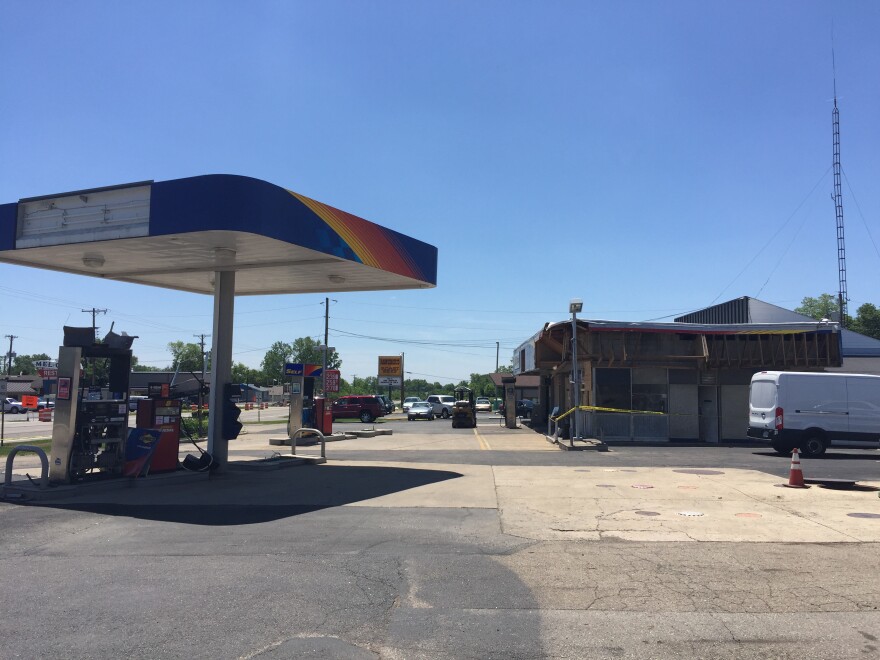 The Sunoco gas station in Park Layne was heavily damaged by the May 24th tornado in Clark County. 