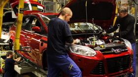 A Ford Focus being built in Germany. Ford's not saying yet which cars will get their new 1.0-liter, three-cylinder engine.