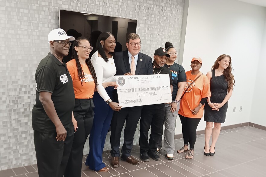 State Senator Jeremy Zellner joined local government and community leaders in a ceremonial check presentation Wednesday, June 10, 2026, during which he announced $50,000 in direct state funding for the City of Buffalo's Office of Gun Violence Prevention.