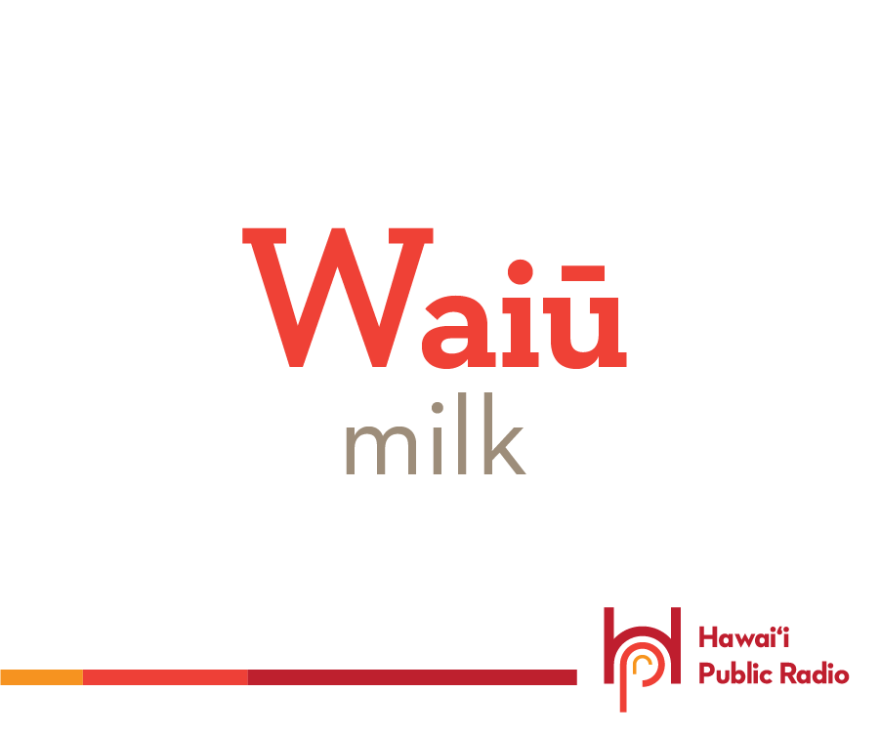 Our Hawaiian Word of the Day is waiū, for “milk.” 